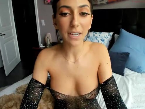 outrageousone  bitch in stockings squeezes vagina