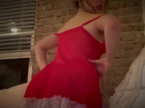 princess violette beautiful female in stockings with a toy spends time unforgettably
