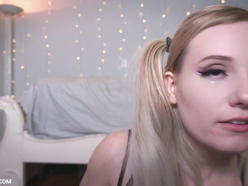 LenaSpanks cute blonde is saturated with revelations with dildo