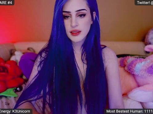 Kati3kat bitch in stockings gets squirt