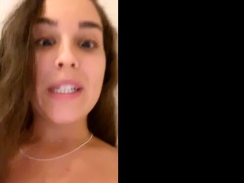 yourlittlepervert  Pretty babe face fucking with a sex toy toy